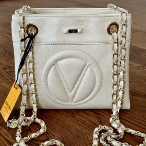 NWT Valentino By Mario Valentino Rita Signature Leather Shoulder Bag